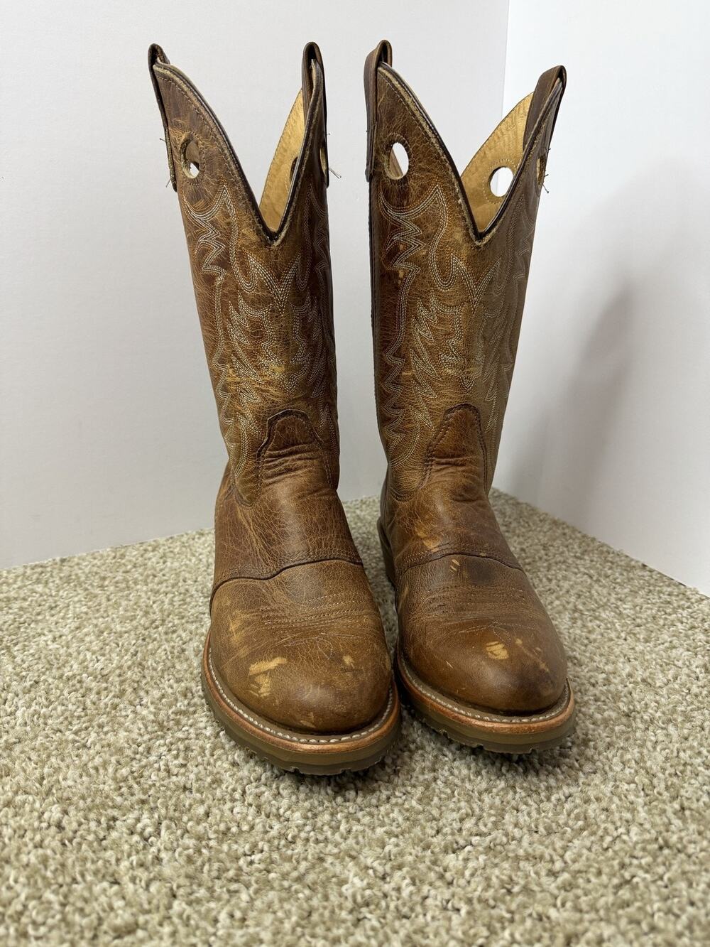Double-H Boot Company Boots Womens Size 7 Brown Leather Western Roper DH5159